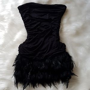 Black feather dress